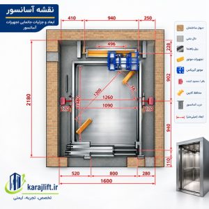 نقشه طراحی آسانسور کرج